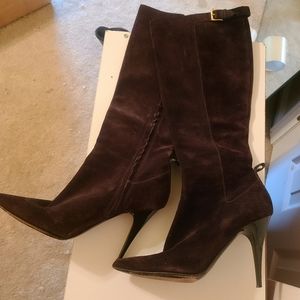 Suede Leather Burberry Boots